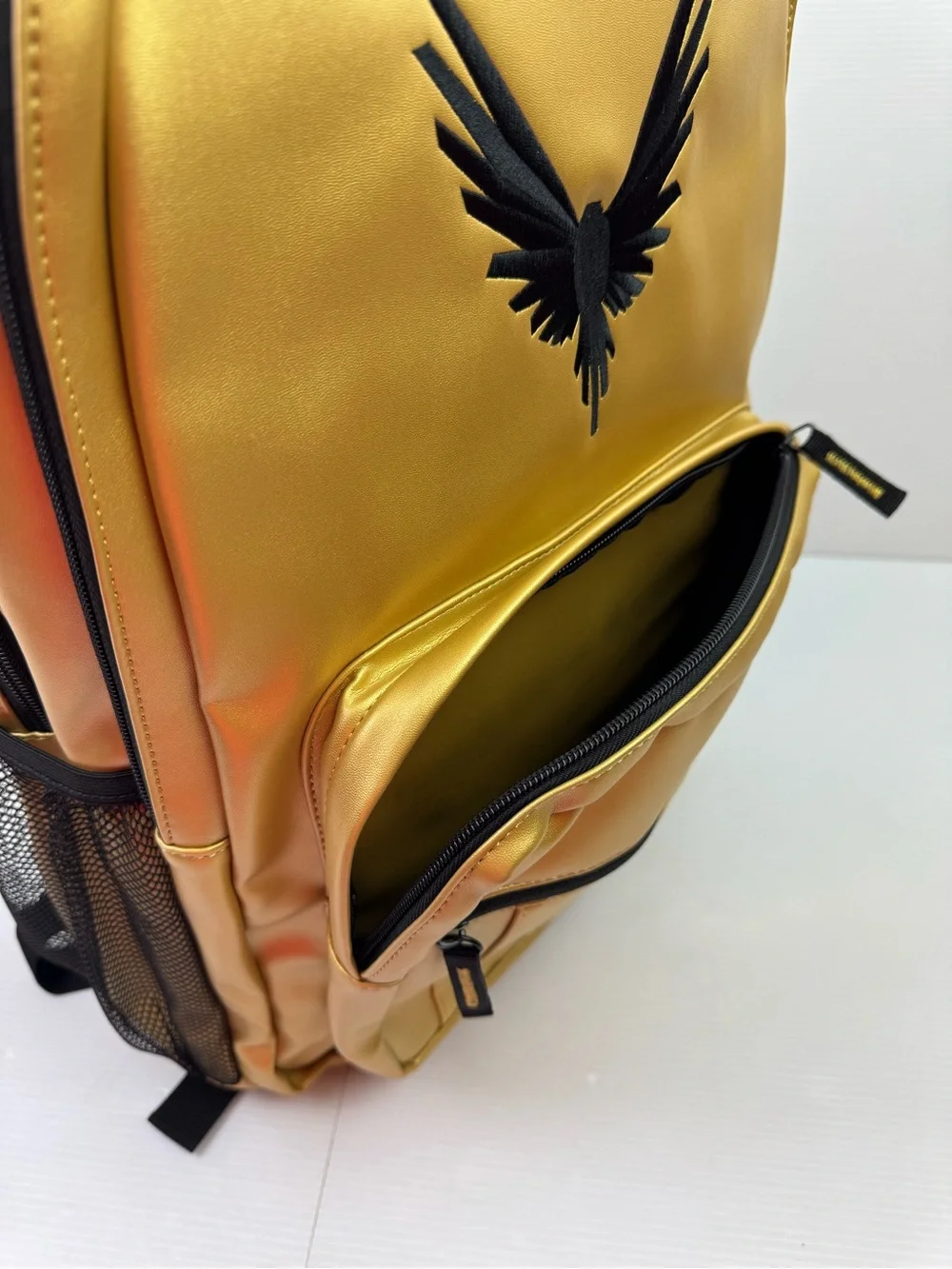 Logan Paul Maverick Gold Metallic Backpack Limited Edition Official Merch Bookba